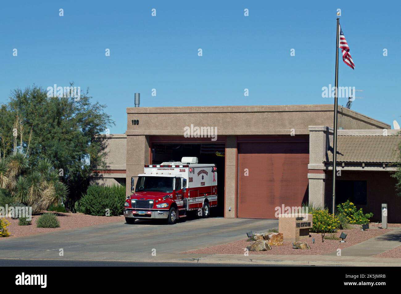 Octubre 4 2022 Henderson Nevada USA. Departamento de Bomberos de