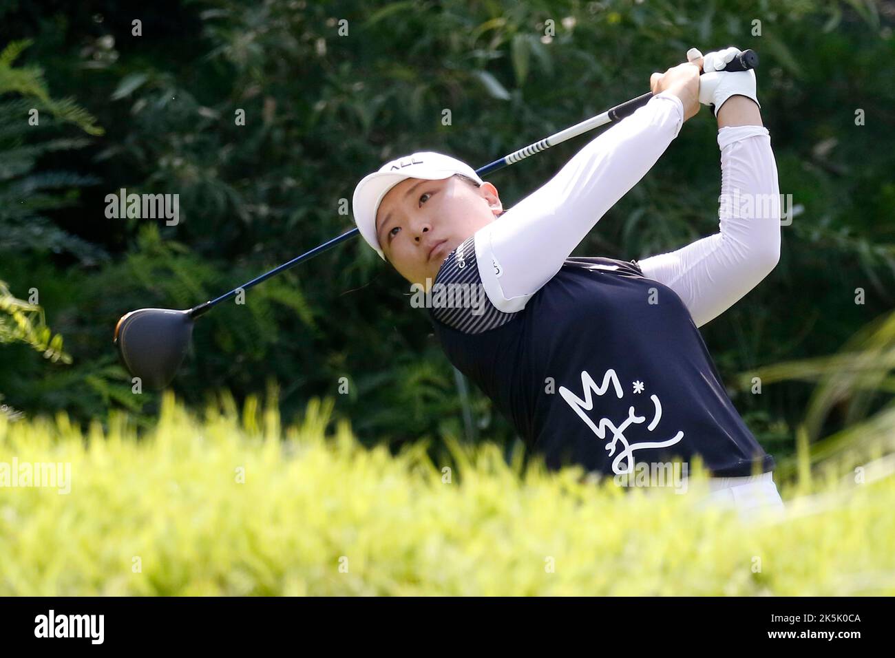 26 de agosto de 2022-Chuncheon, Corea del Sur-Jeong Joori acción en la 8th ª sala durante un Hanhwa Classic 2022 Ronda 2 en el Jade Palace Golf Club en Chun Cheon, Corea del Sur. Foto de stock