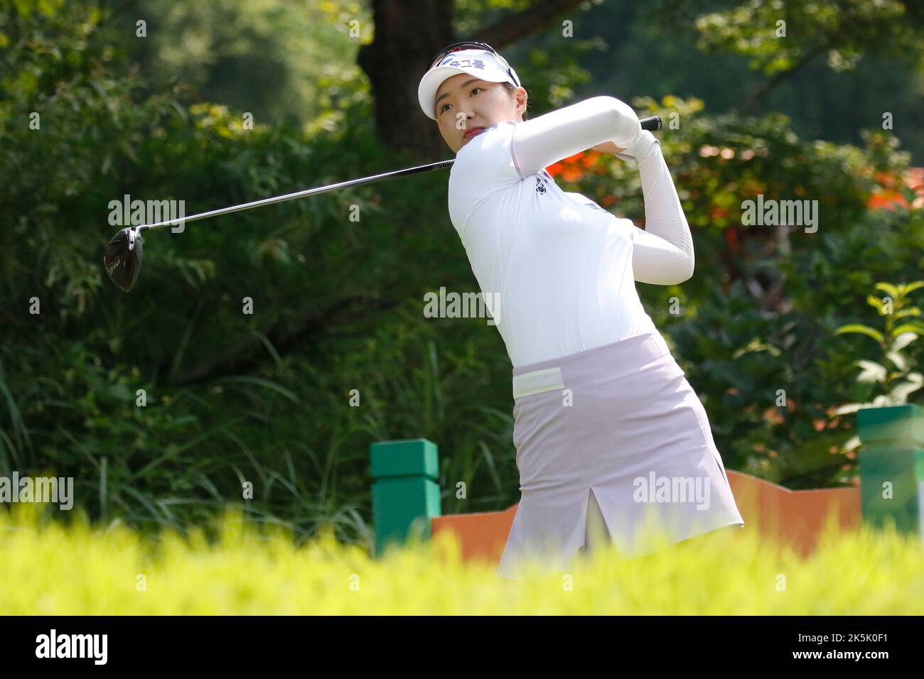 26 de agosto de 2022-Chuncheon, Corea del Sur-Kwon Seo Yeon acción en la 8th ª sala durante un Hanhwa Classic 2022 Ronda 2 en el Jade Palace Golf Club en Chun Cheon, Corea del Sur. Foto de stock