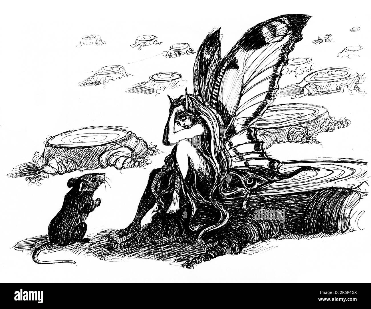 Bosque talado en dibujo Imágenes recortadas de stock Alamy