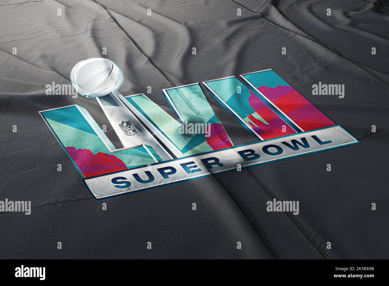 Ilustración de la próxima liga nacional de fútbol del evento lvii 2023 de Super Bowl, Foto de stock