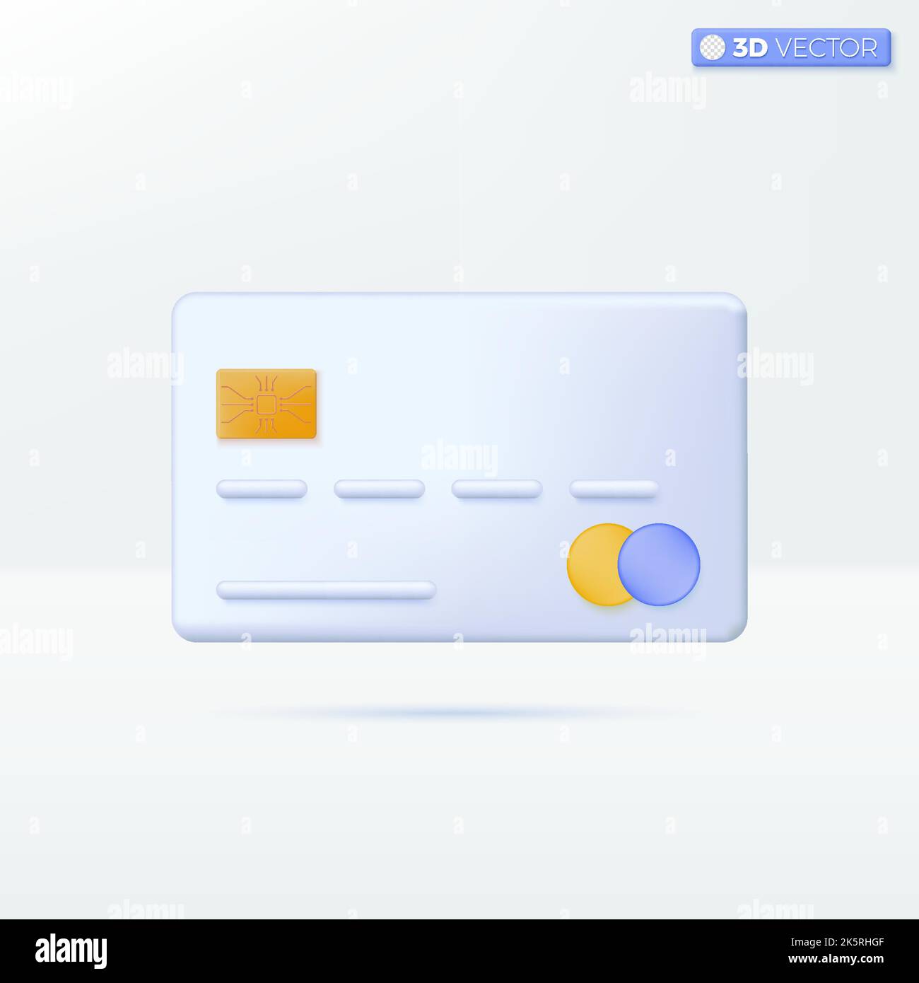 Símbolos de icono de tarjeta de crédito Platinum. Pagos, banca en línea, concepto de transferencias de dinero. Diseño de ilustración aislada vectorial en 3D. Dibujos animados pastel mínimo s Ilustración del Vector