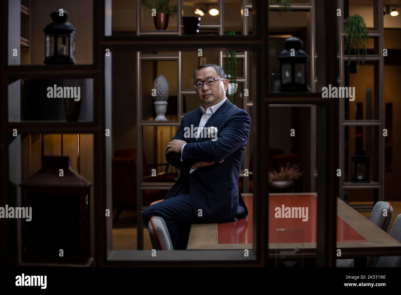 William Je, propietario de fondos de cobertura británico, siendo blanco de ataques del estado chino después de lanzar una organización benéfica democrática en Hong Kong. Foto de stock