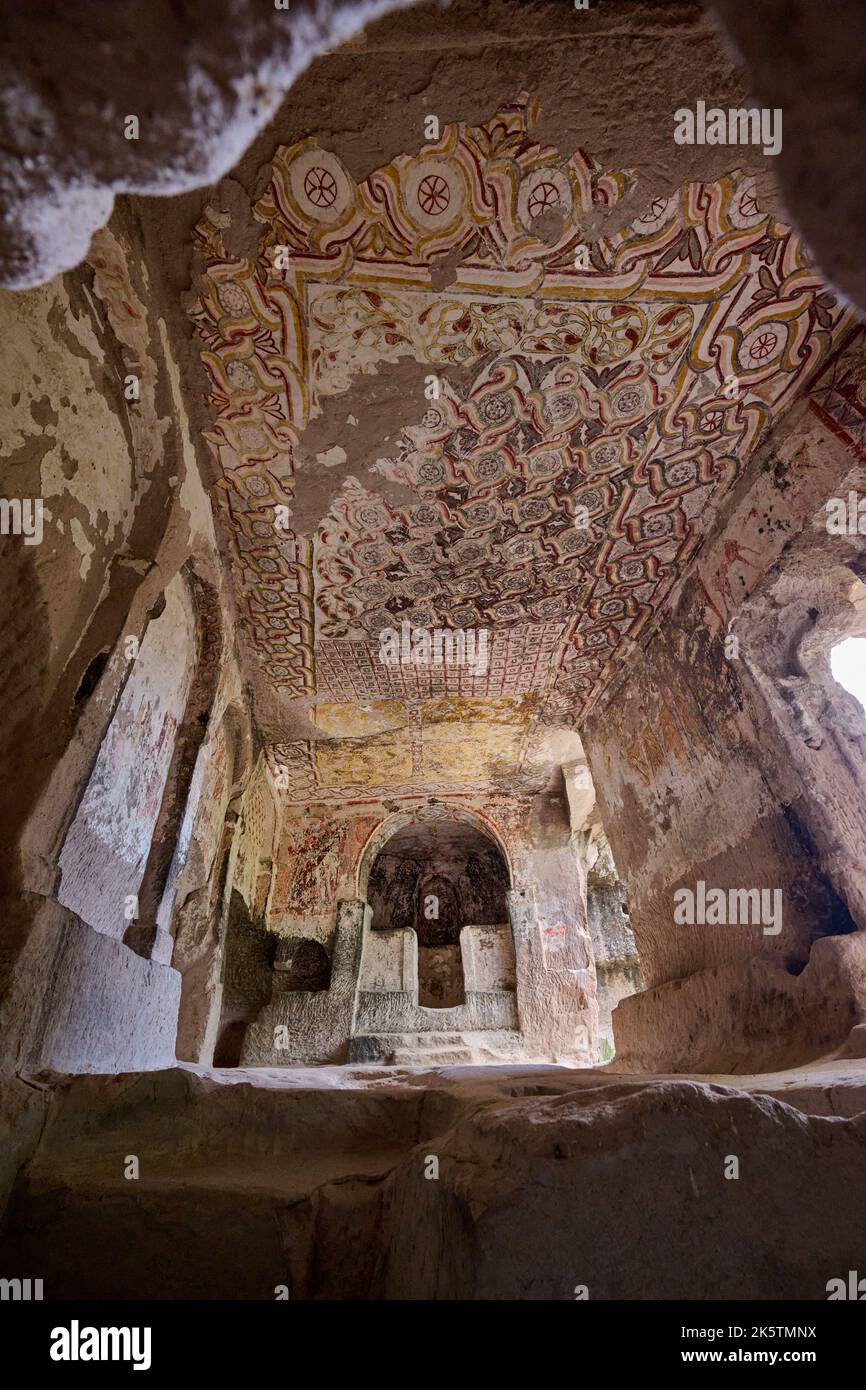 Iglesia de Aziz Stephanos en el monasterio de Keslik, Capadocia, Anatolia, Turquía Foto de stock