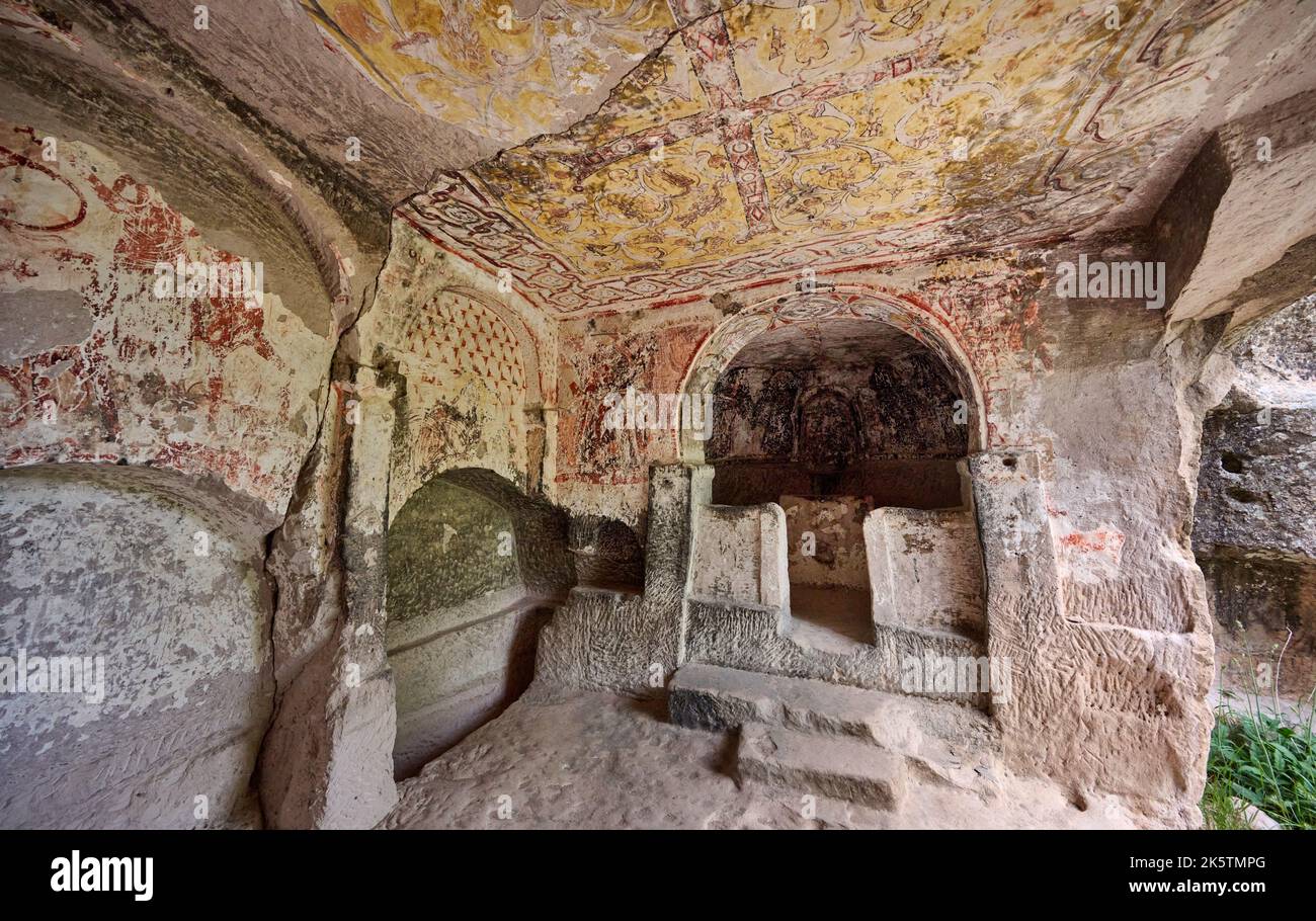 Iglesia de Aziz Stephanos en el monasterio de Keslik, Capadocia, Anatolia, Turquía Foto de stock