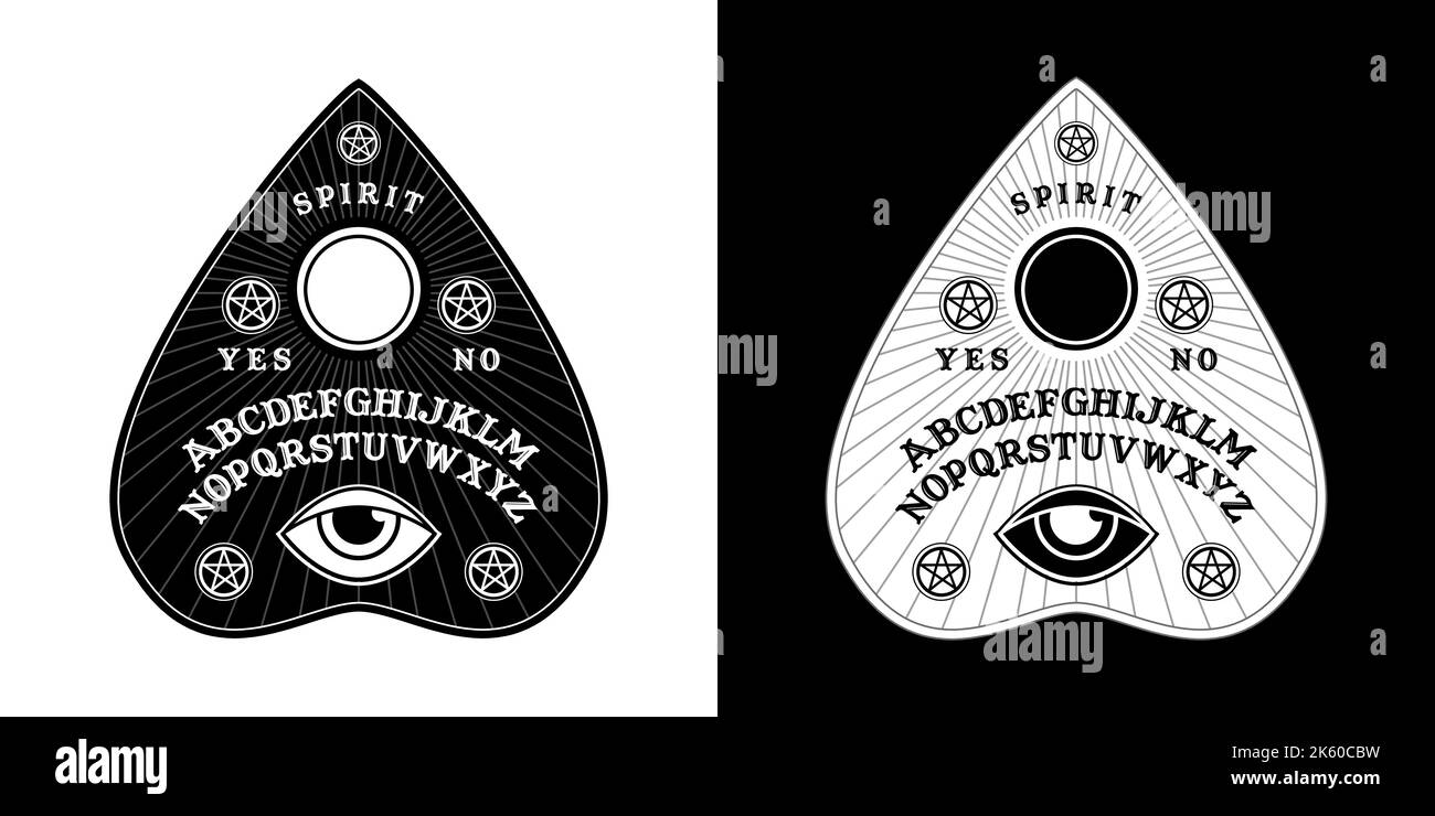 Ouija Tablero Aislado Sobre Fondo Blanco Ilustración: fotografía de stock ©  homeworks255 #202756252