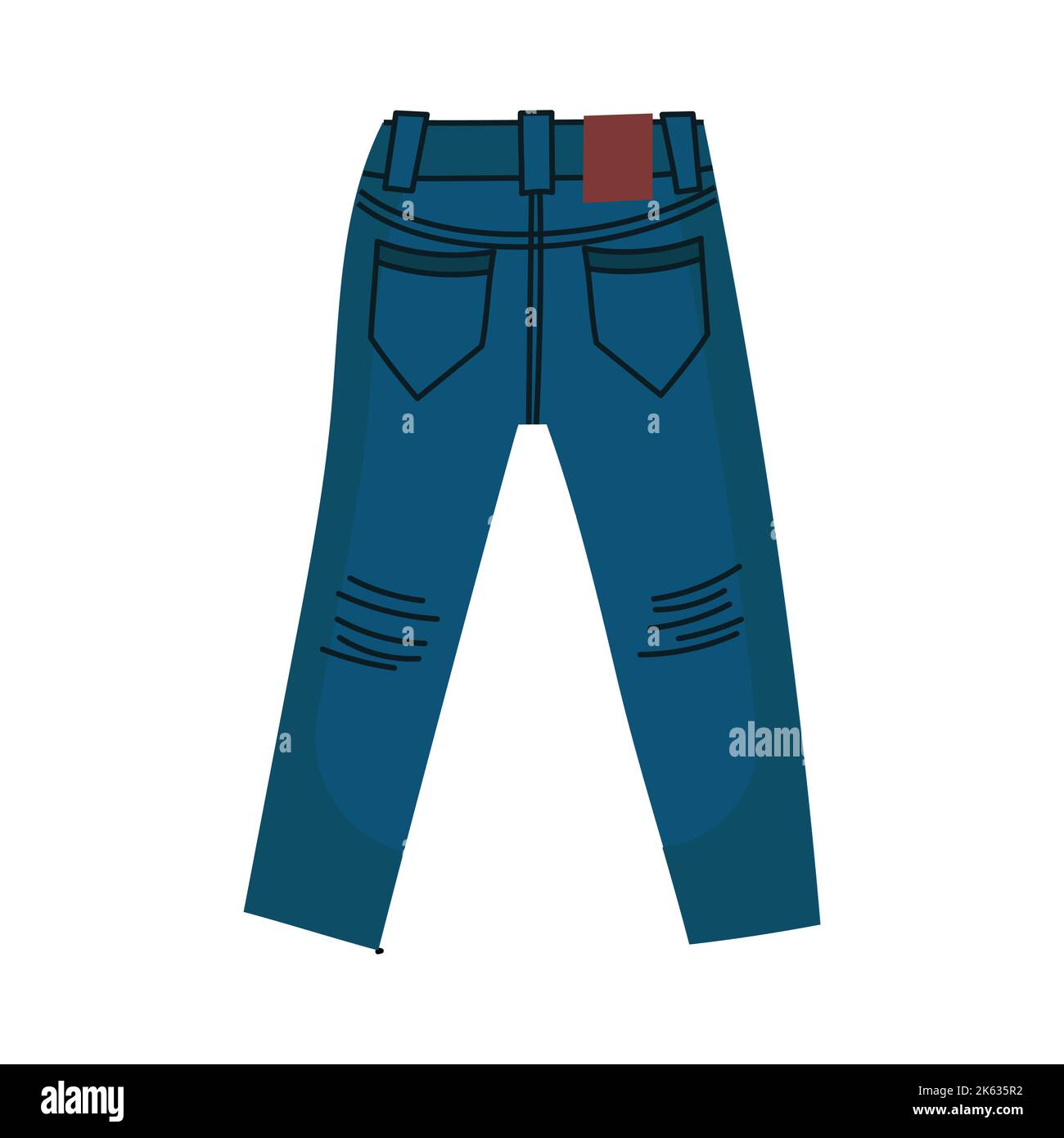 Pantalones lápiz de algodón con estampado de fuego de color azul