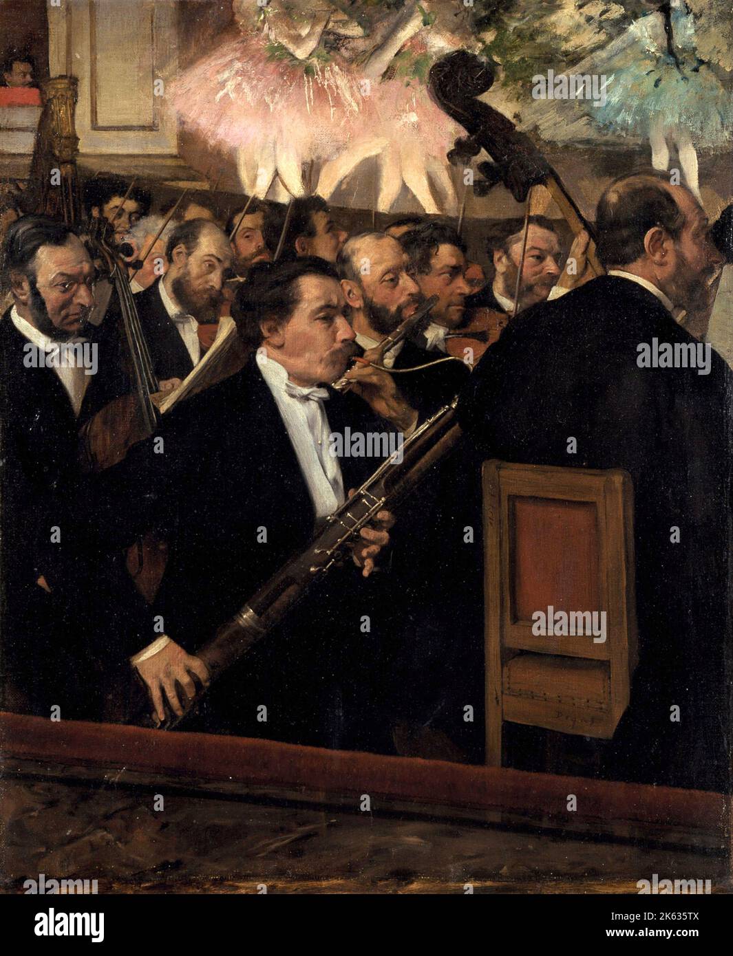 La Orquesta de la Ópera, 1870, Pintura de Edgar Degas Foto de stock