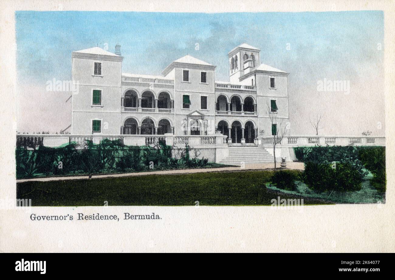 Residencia del Gobernador, Bermudas. Foto de stock