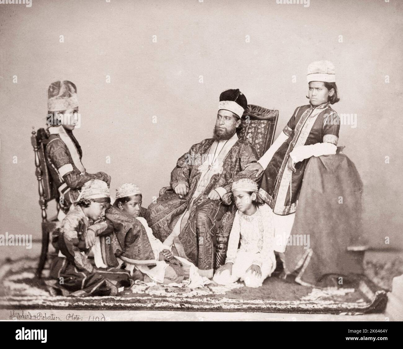 Vintage del siglo xix fotografía India - Moguls Pastor y Robertson, 1860 Foto de stock