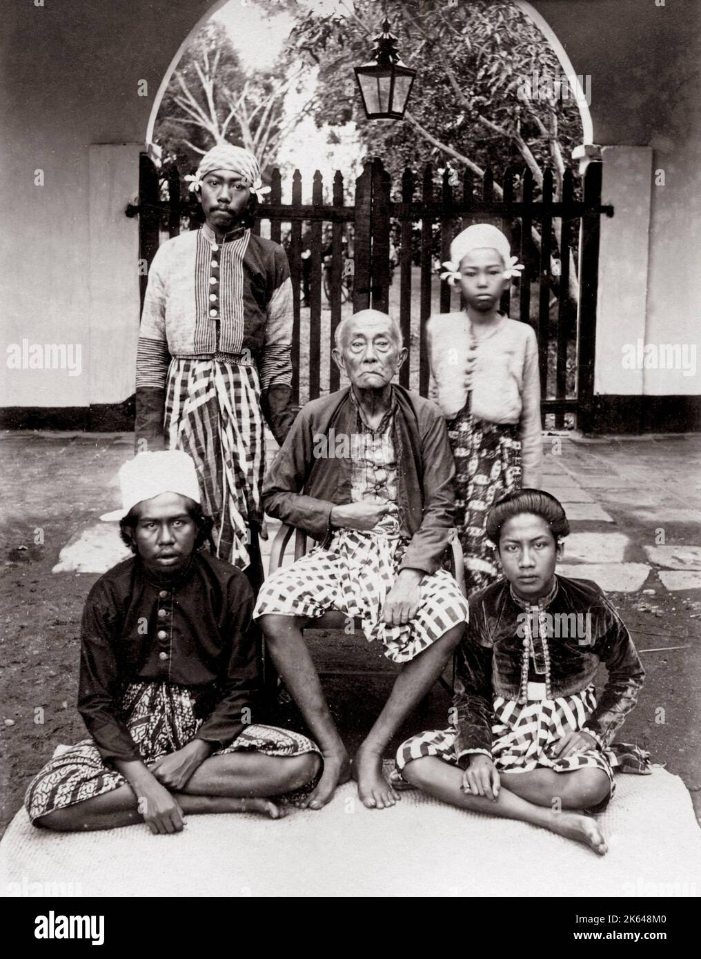 C.1880 El Sudeste asiático: el Rajá de Lombok, Indonesia Foto de stock