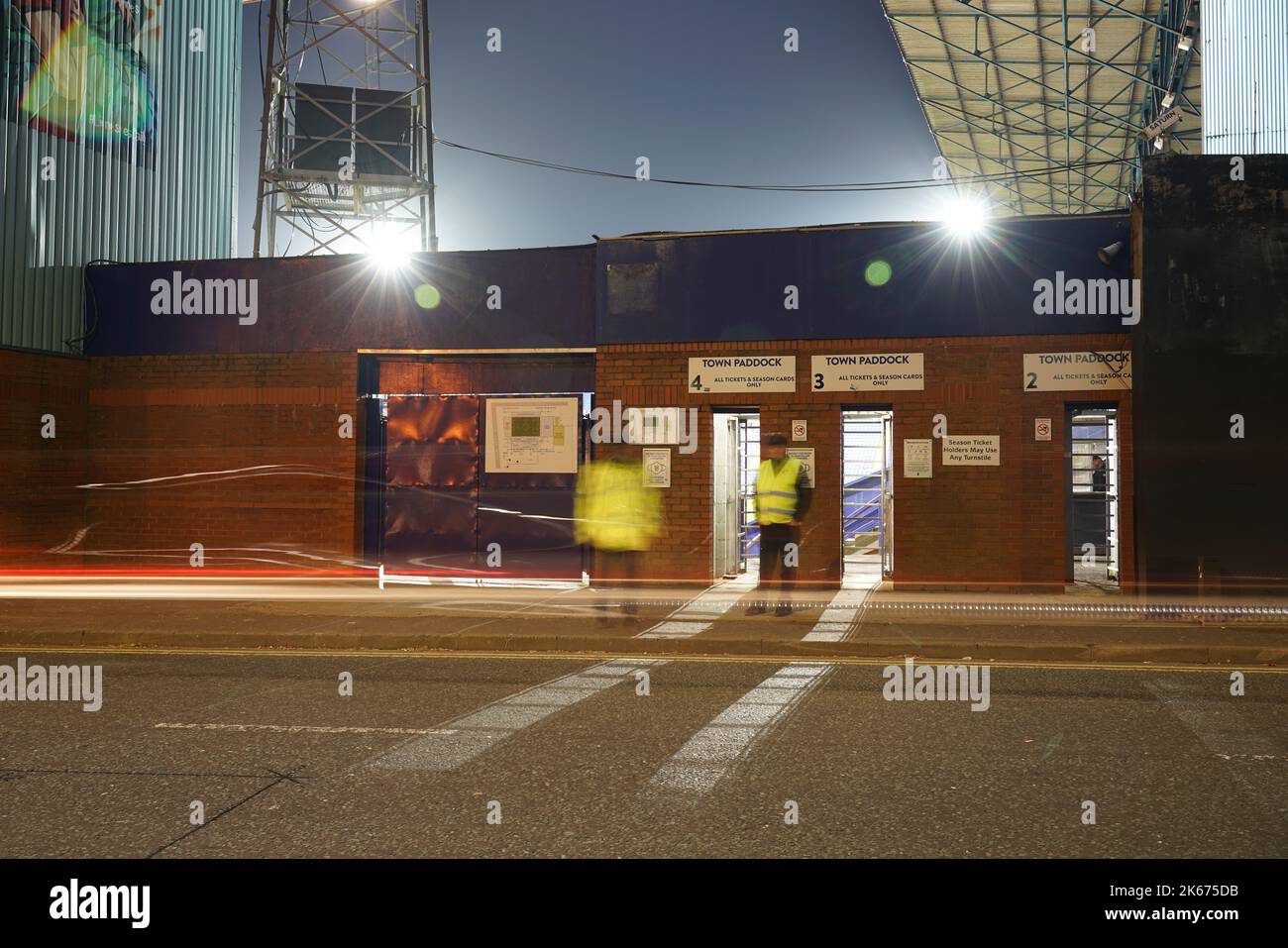 Prenton Park, Birkenhead, el hogar del Tranmere Rovers Football Club. Esta imagen fue tomada en marzo de 2022. Foto de stock