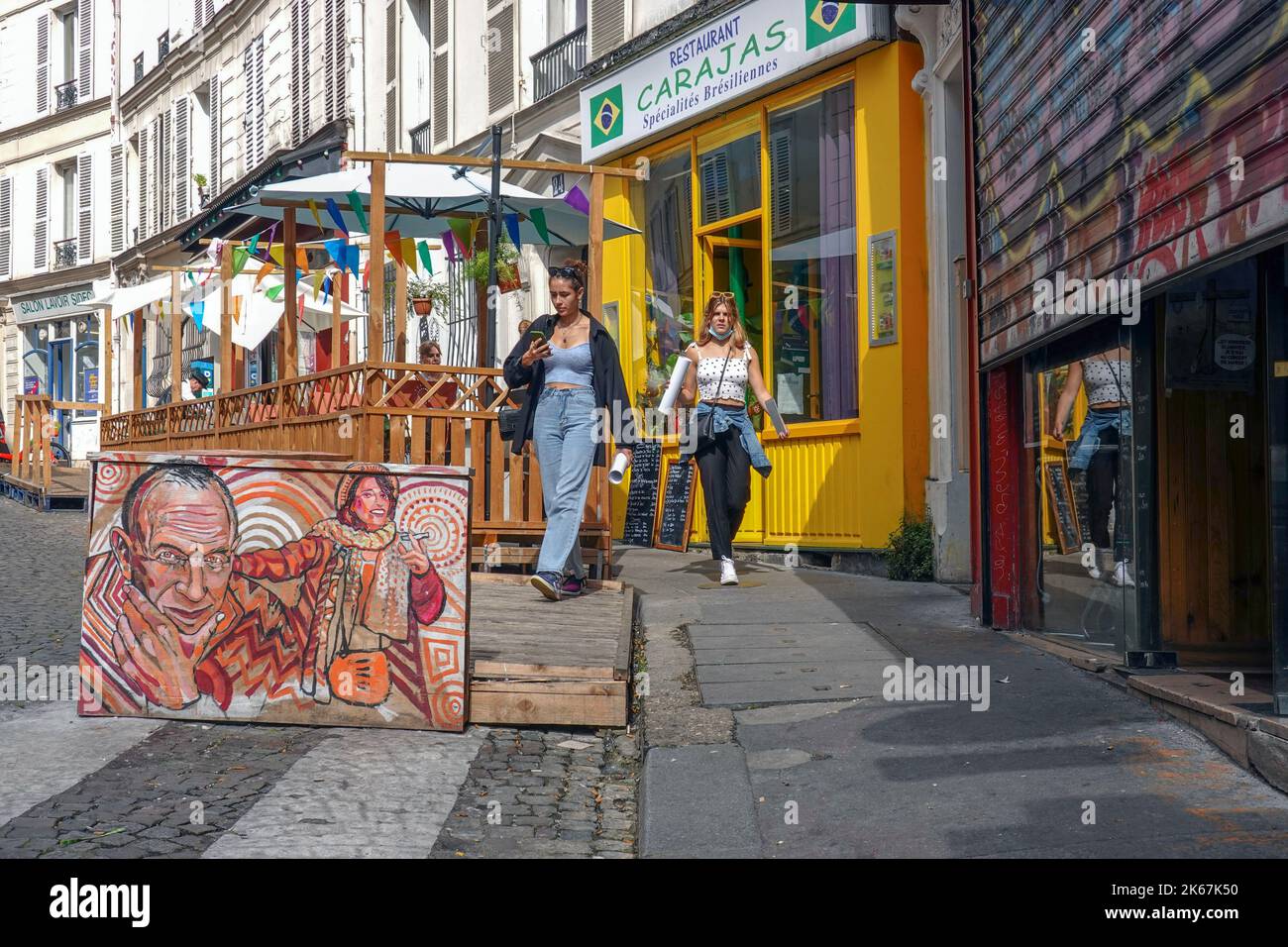 Francia París, el distrito de Montmartre en el distrito the18th, es principalmente conocido por su historia artística y como un distrito de clubes nocturnos. Foto © Fabio Foto de stock