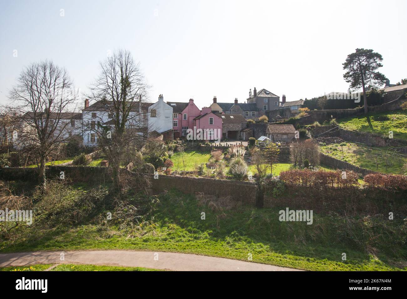 Vistas de Chepstow en Monmouthshire, Gales en el Reino Unido Foto de stock