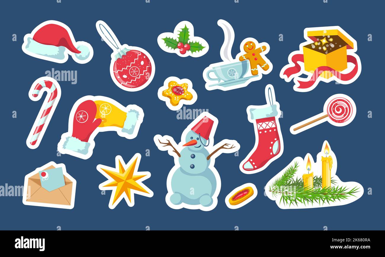 Lindo día de boxeo, Navidad, Año Nuevo pegatinas, paquete de imanes. Moderna colección de 