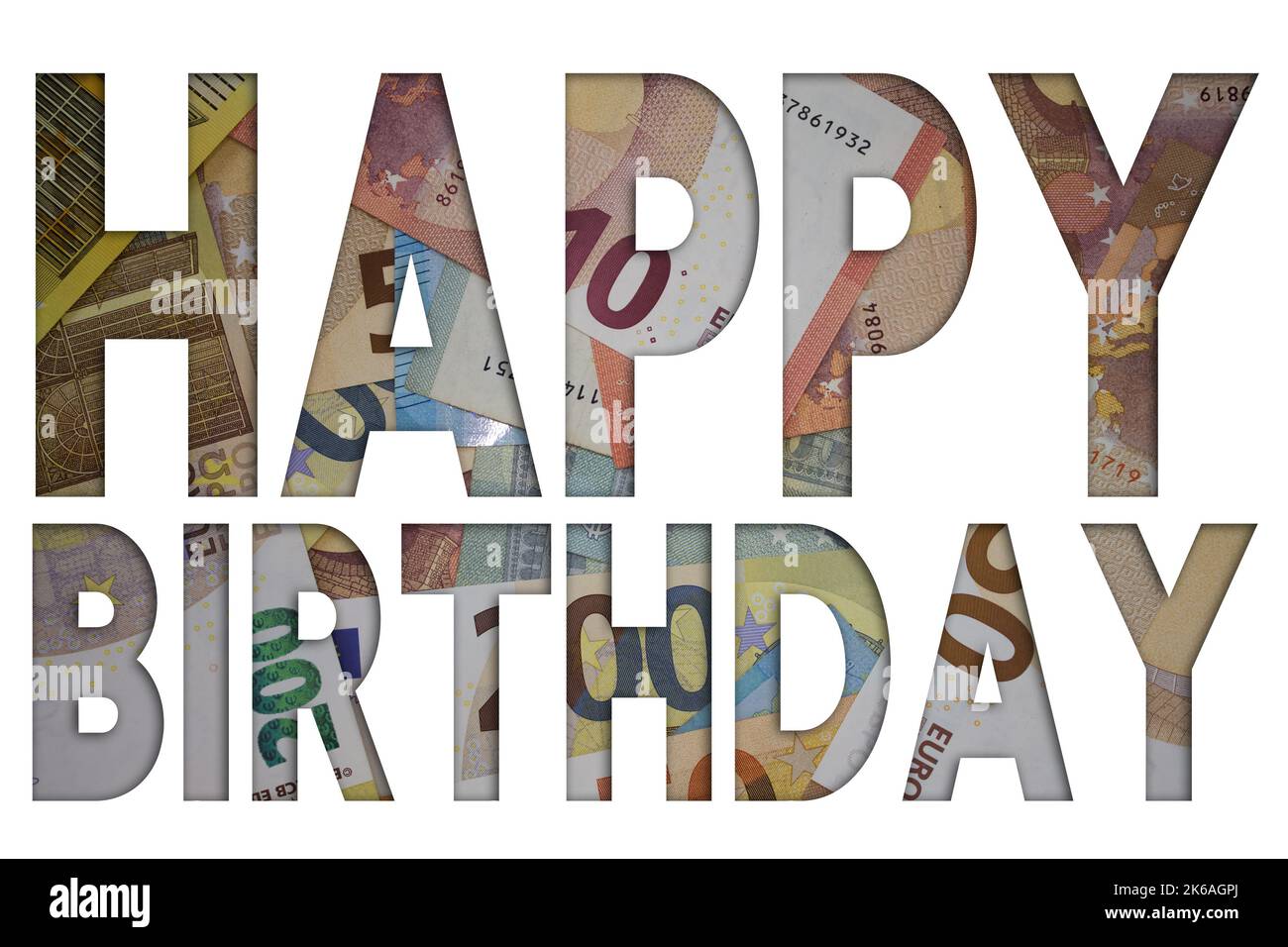 Feliz cumpleaños Pancarta silueta Fotografía de stock - Alamy
