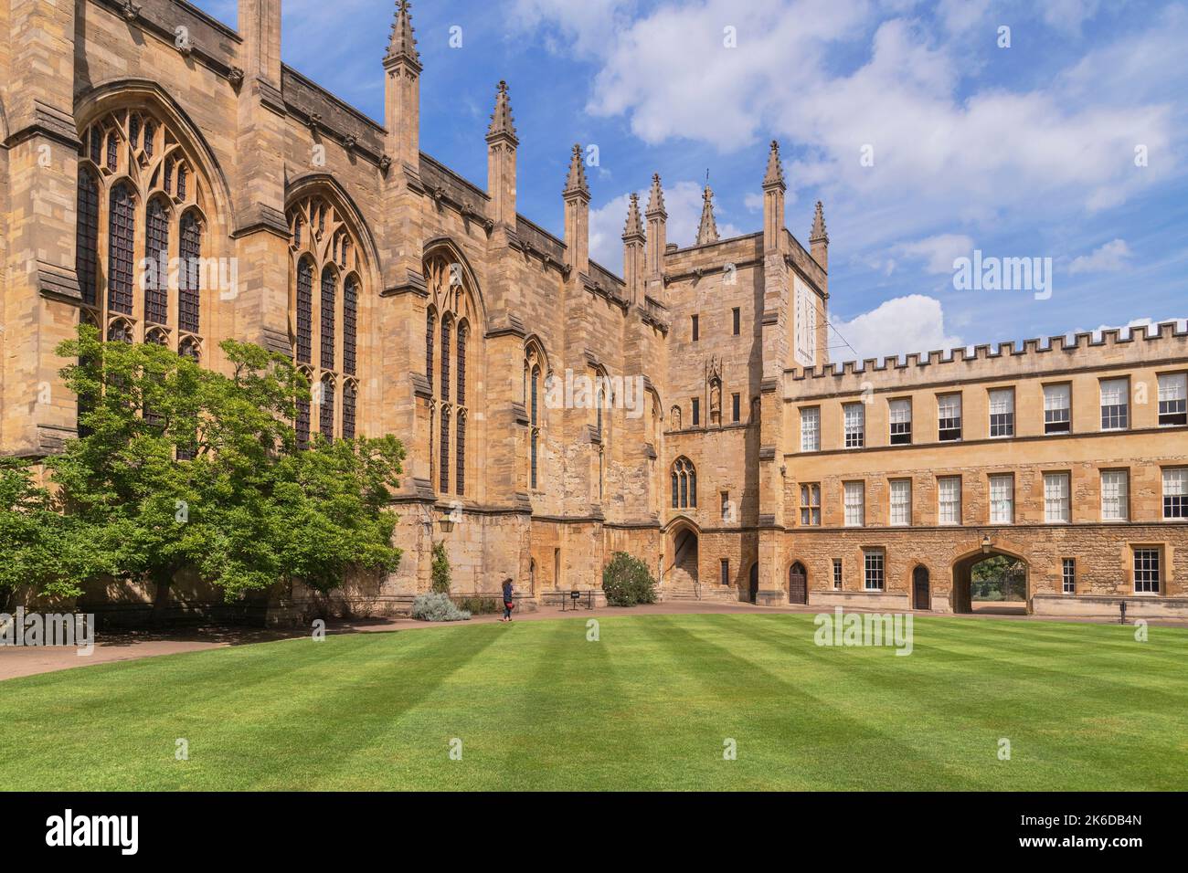Inglaterra, Oxfordshire, Oxford, New College, The Front Quadrangle. Foto de stock