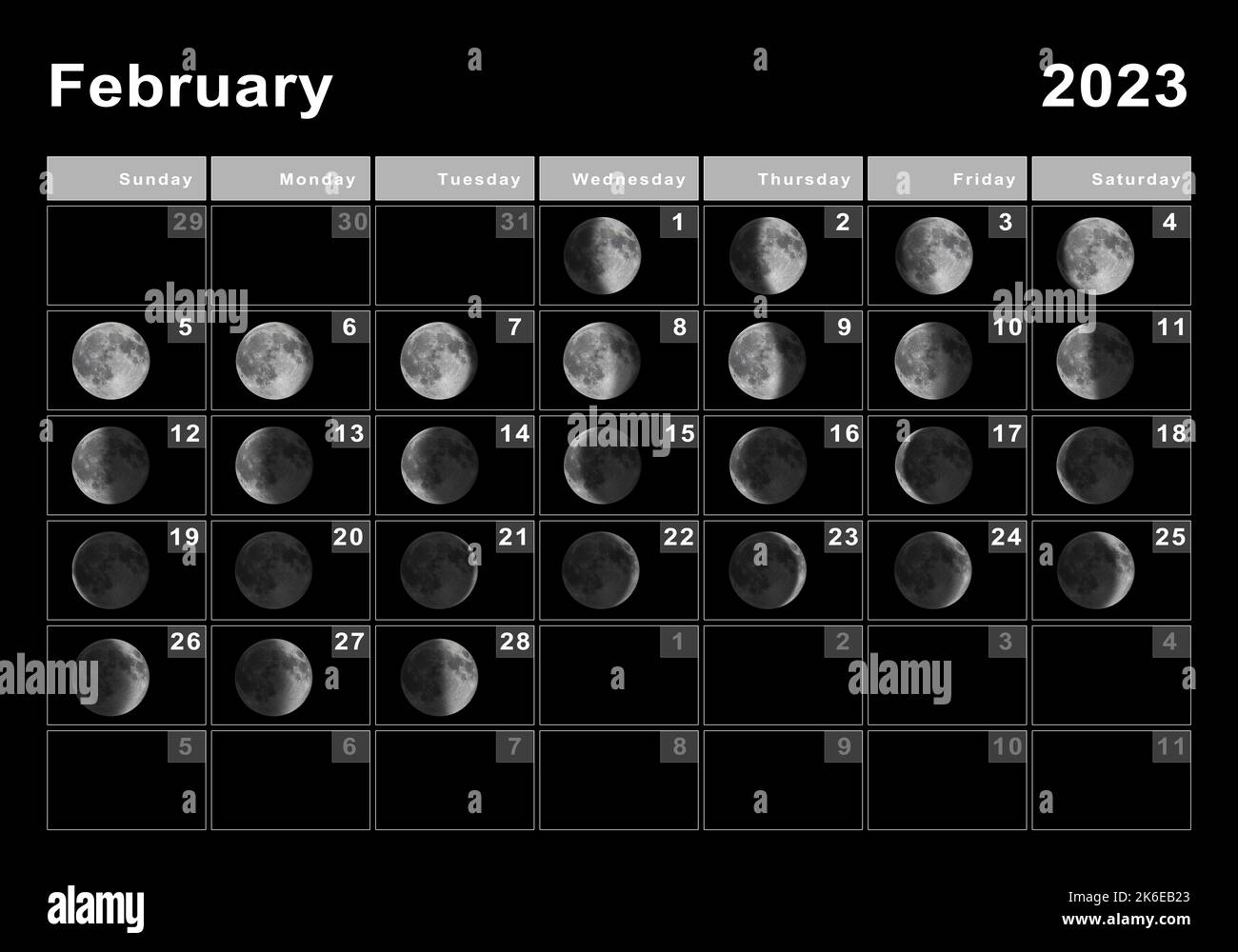 Calendario Lunar De Febrero Del 2023 Calendar IMAGESEE