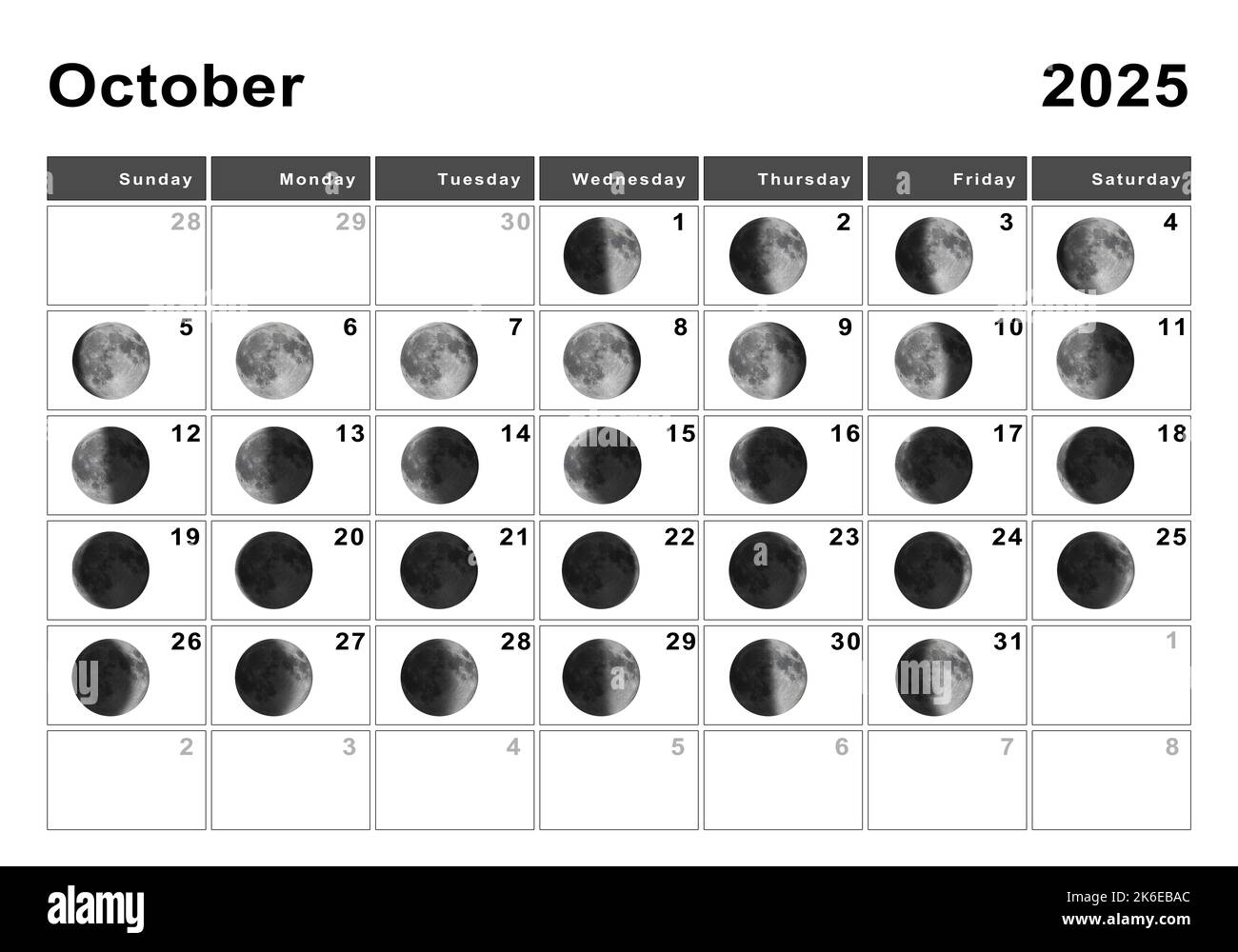 Calendario Lunar Octubre 2025 Colombia candis brandise