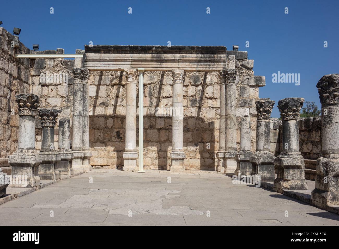 Israel, Galilea, Capernaum, sinagoga Foto de stock
