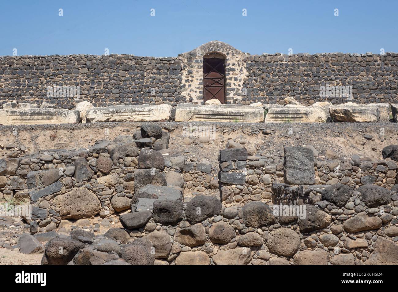 Israel, Galilea, Capernaum, ruinas de la ciudad vieja Foto de stock