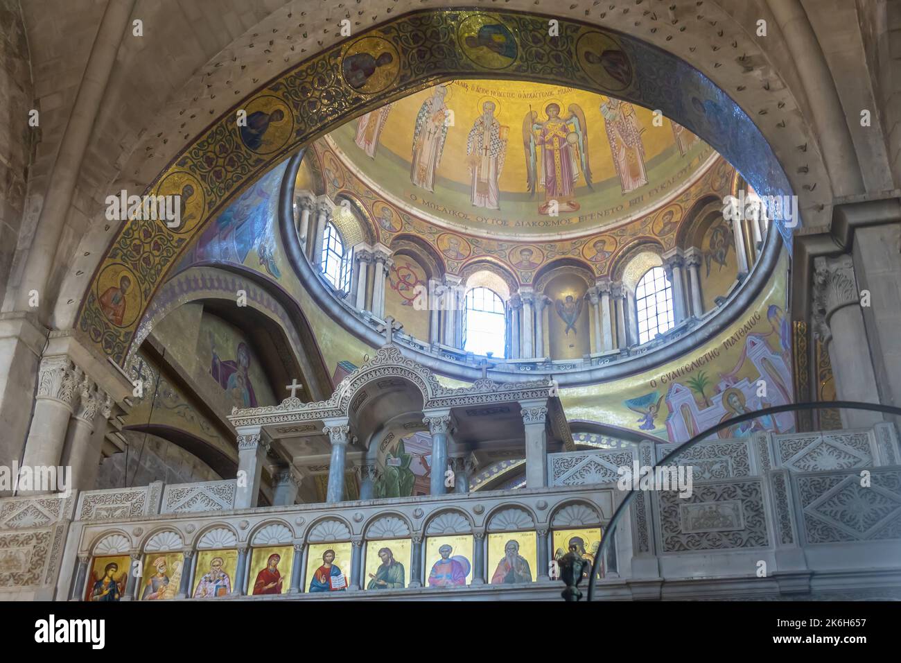 Israel, Jerusalén, iglesia del Santo Sepulcro, interior Foto de stock