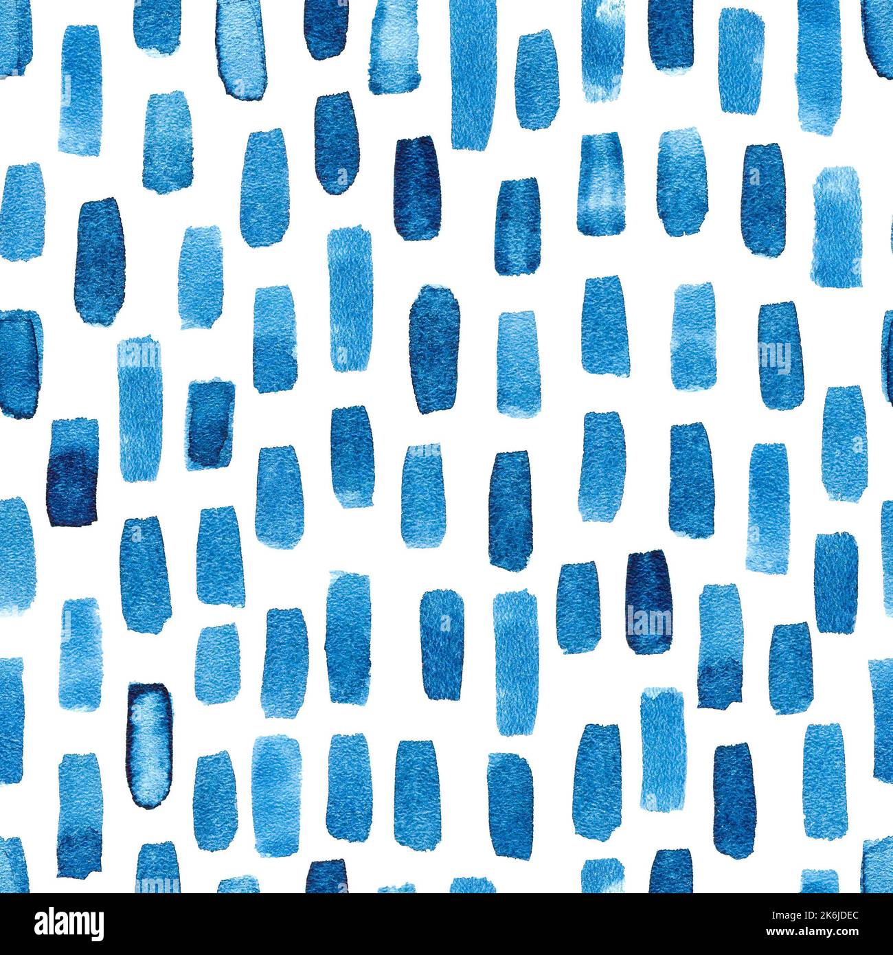 Patrón sin fisuras con fondo azul acuarela salpicaduras Foto de stock