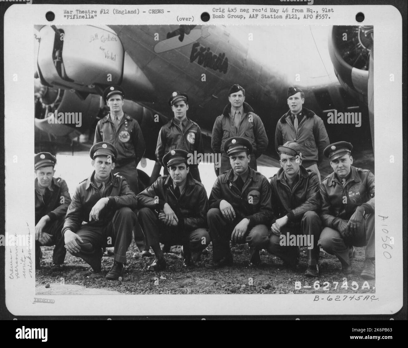 Joseph Green y la tripulación de la 322nd Bomb Sq., 91st Bomb Group