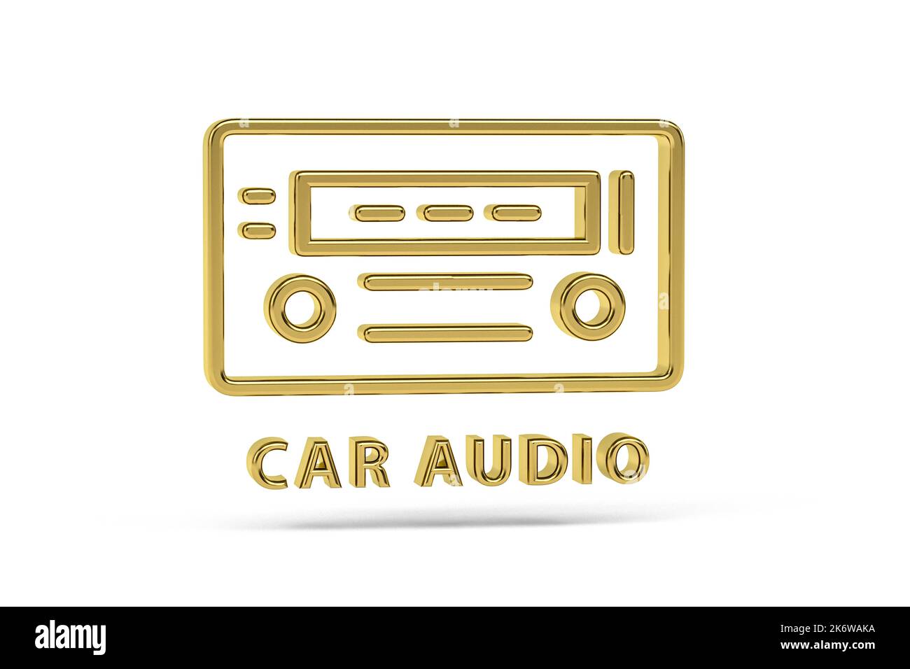Radio de coche viejo, con cd y música mp3 aislados sobre fondo blanco  Fotografía de stock - Alamy