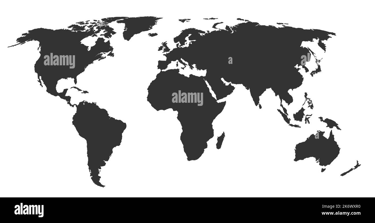 Ilustración De Vector De Silueta De Mapa Mundial Imagen Vector De Stock Alamy 4658