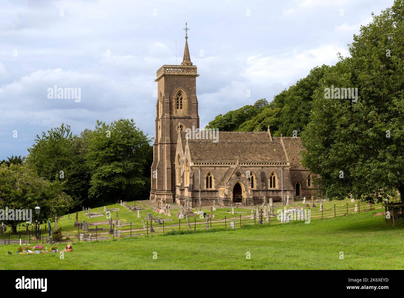 Iglesia de St Etheldreda o St Audries, West Quantoxhead, Somerset, Inglaterra, Gran Bretaña, Reino Unido. Foto de stock