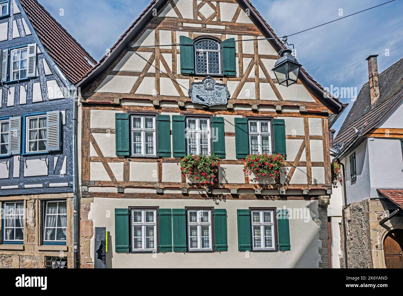 Marbach am Neckar (Baden-Württemberg, Alemania): Geburtsort von Friedrich Schiller Foto de stock