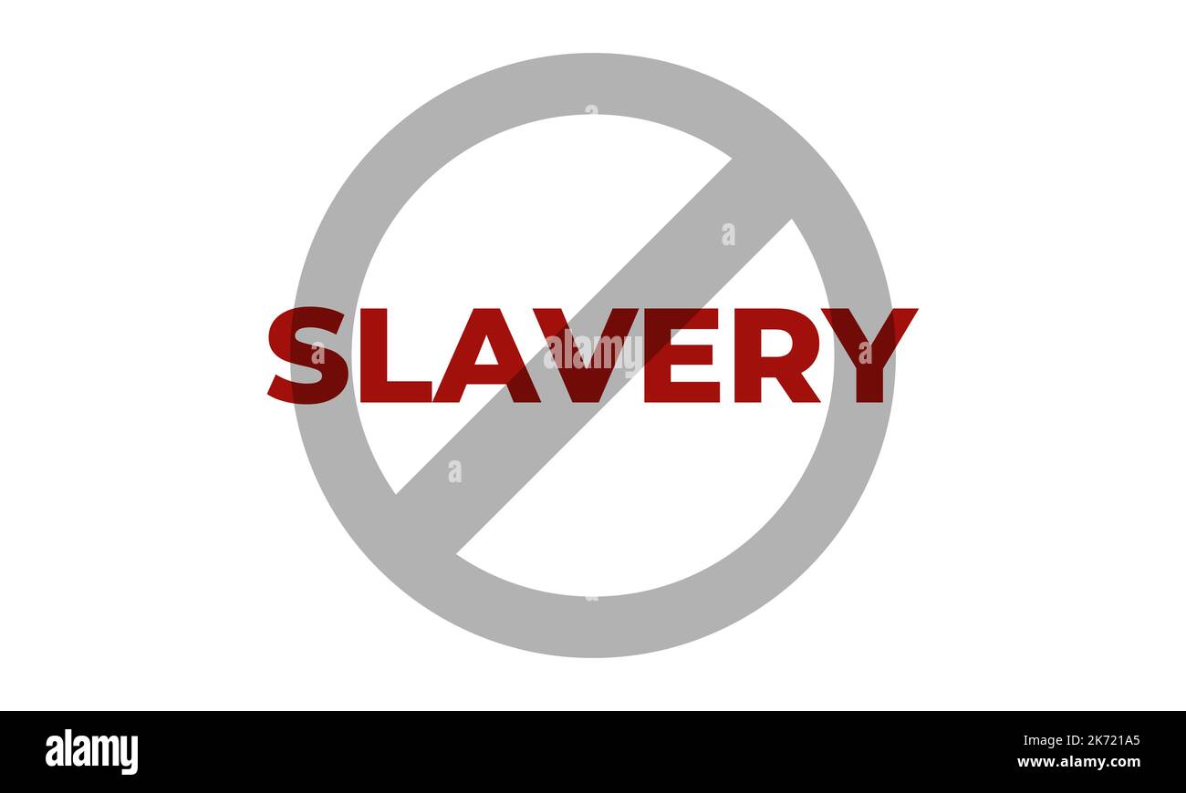 Detener la esclavitud. El concepto de libertad para la abolición de la esclavitud. Ilustración del Vector