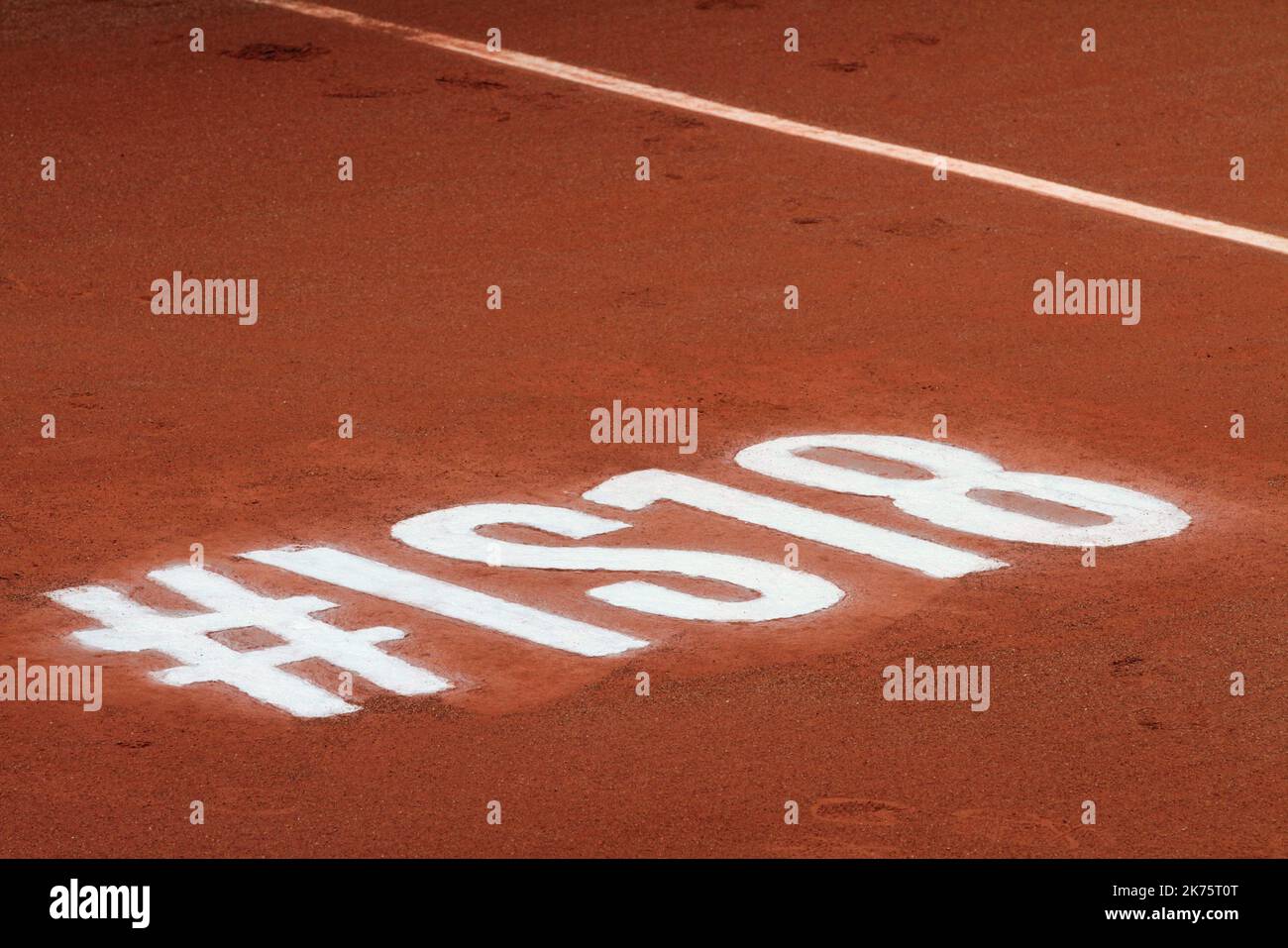 Partido de tenis entre A. Pavlyuchenkova o Rusia y N. Vikhlyantseva durante el Abierto Internacional de Tenis Femenino en Estrasburgo, Francia, el 23 de mayo de 2018. Foto de stock