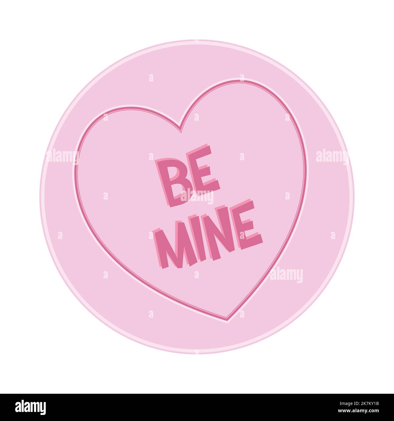 Loveheart Sweet Candy - Be Mine Message vectorial Ilustración Ilustración del Vector