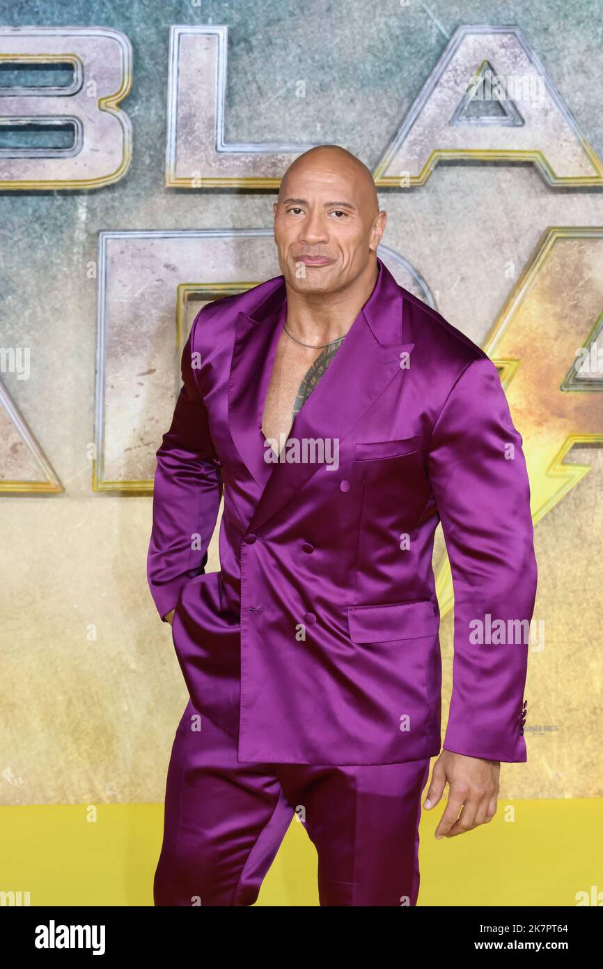 Dwayne Johnson, Black Adam, estreno en Reino Unido, Leicester Square