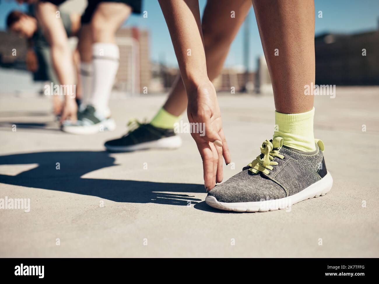 Runner feet running couple closeup fotografías e imágenes de alta  resolución - Alamy