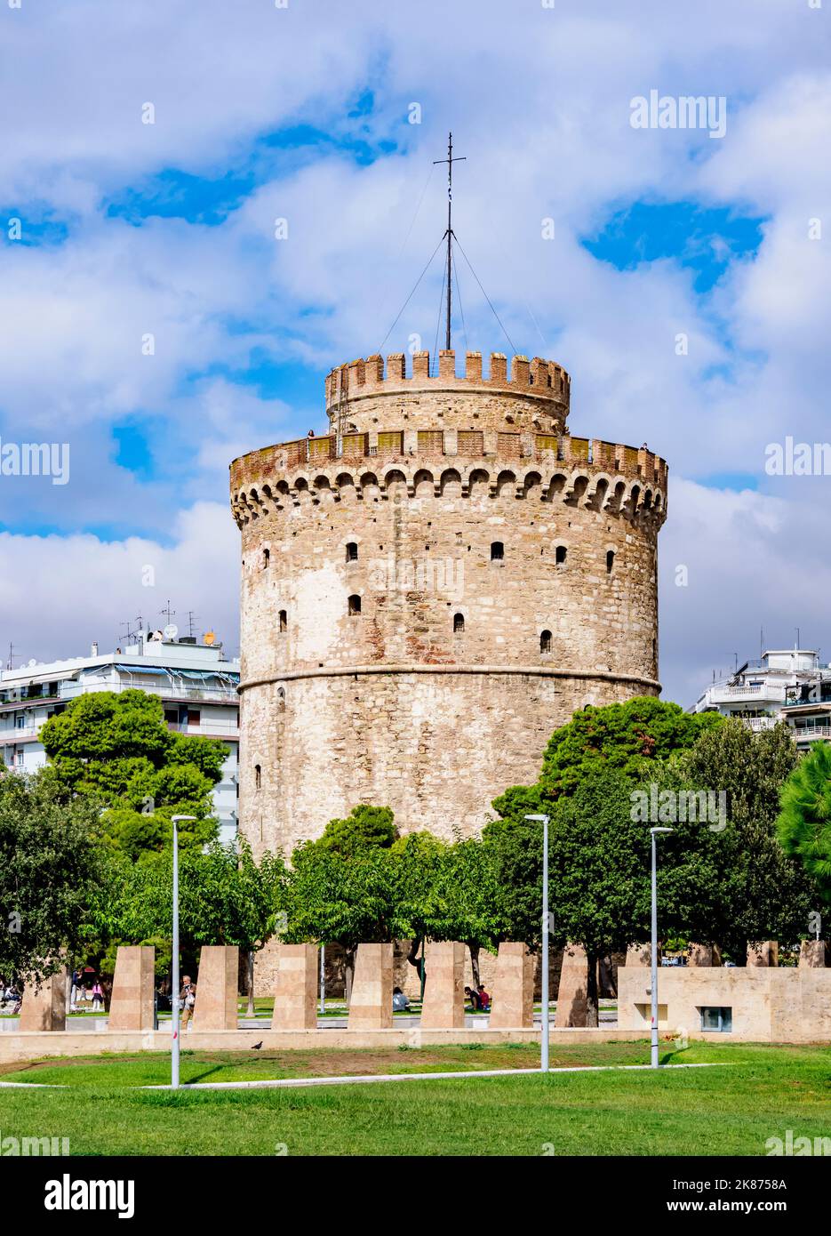 Torre Blanca, Patrimonio de la Humanidad de la UNESCO, Tesalónica, Macedonia Central, Grecia, Europa Foto de stock