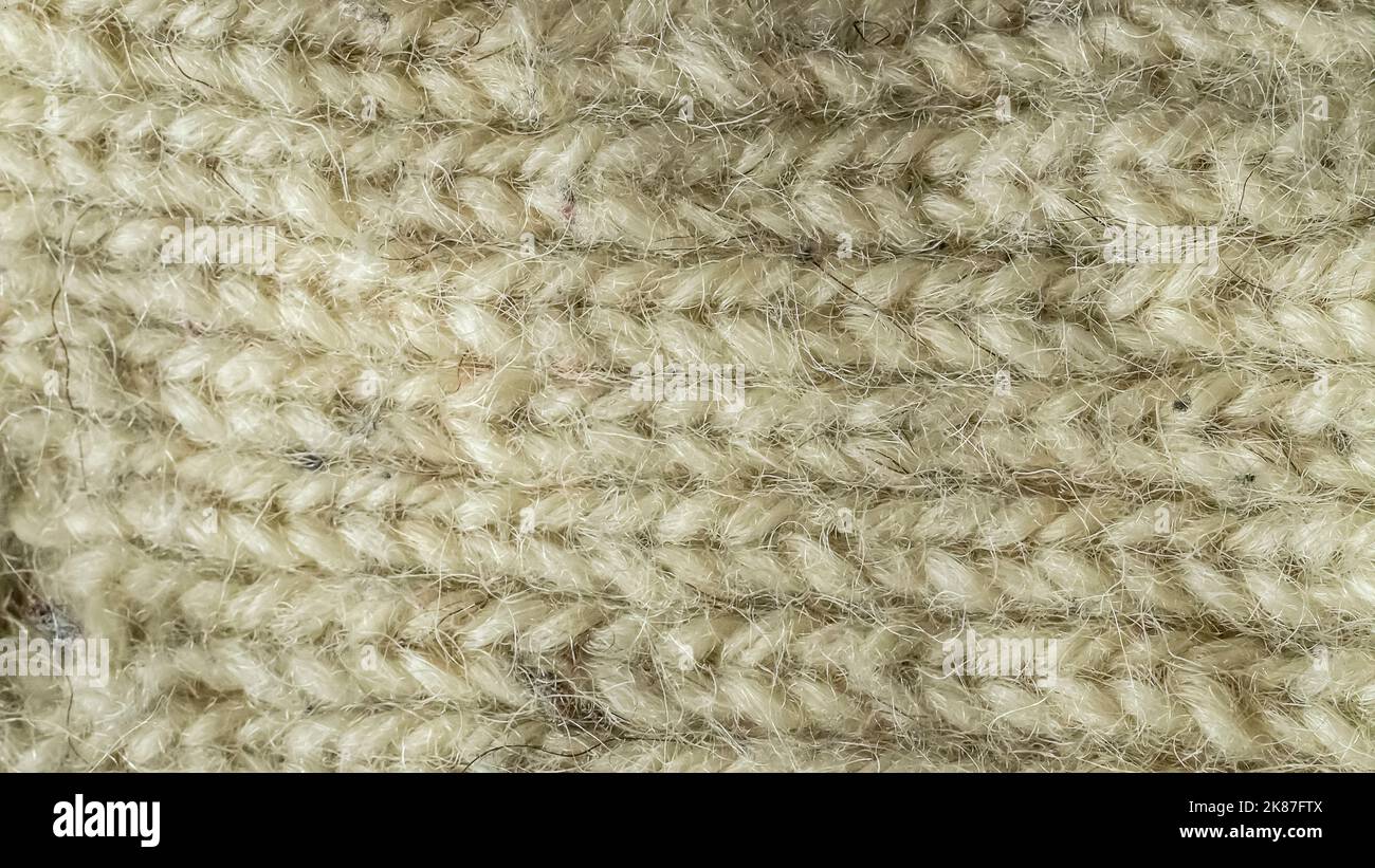 Fondo trenzado de lana hecho a mano Foto de stock