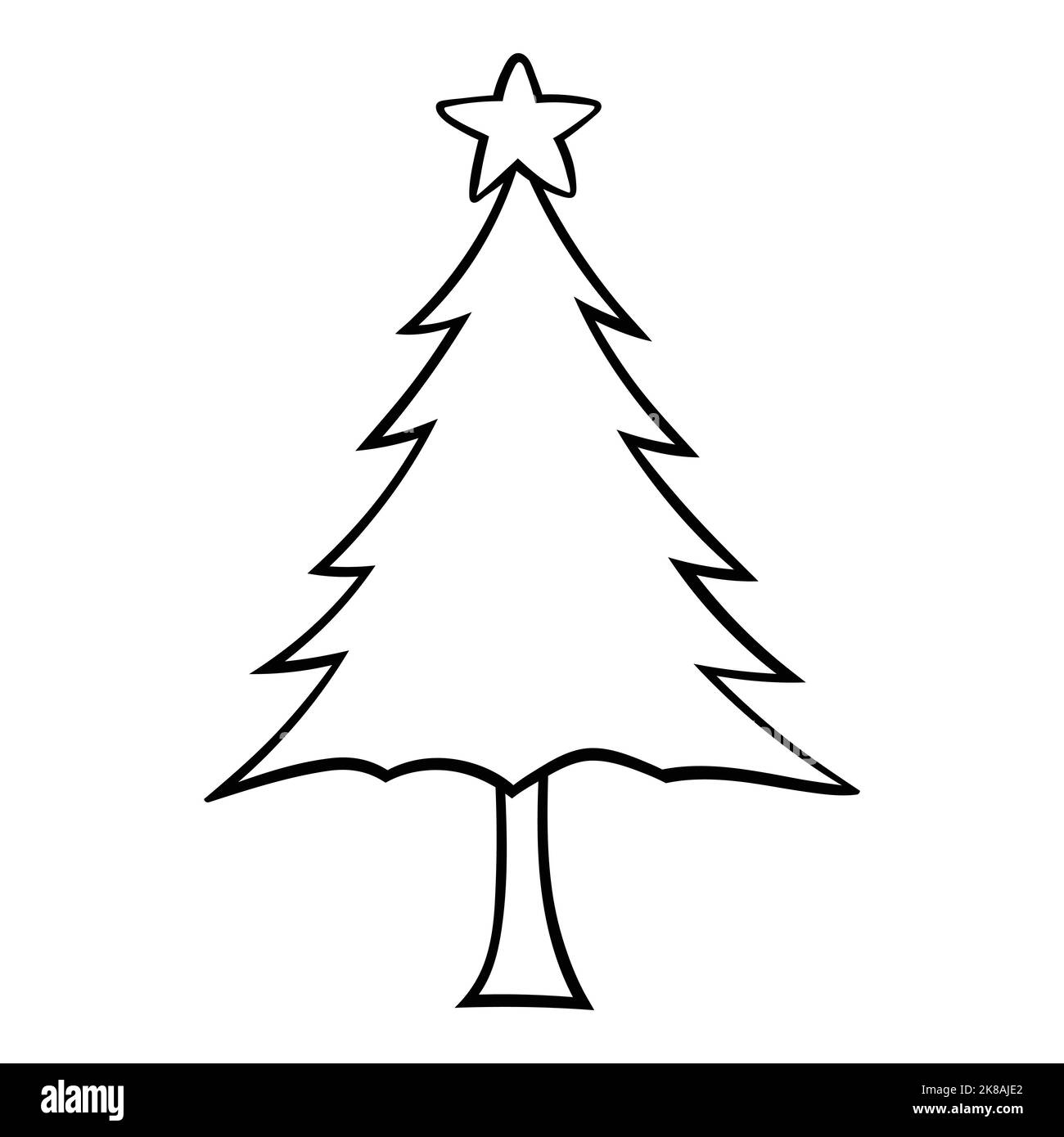 Ilustración decorada de árboles de navidad Ilustración del Vector
