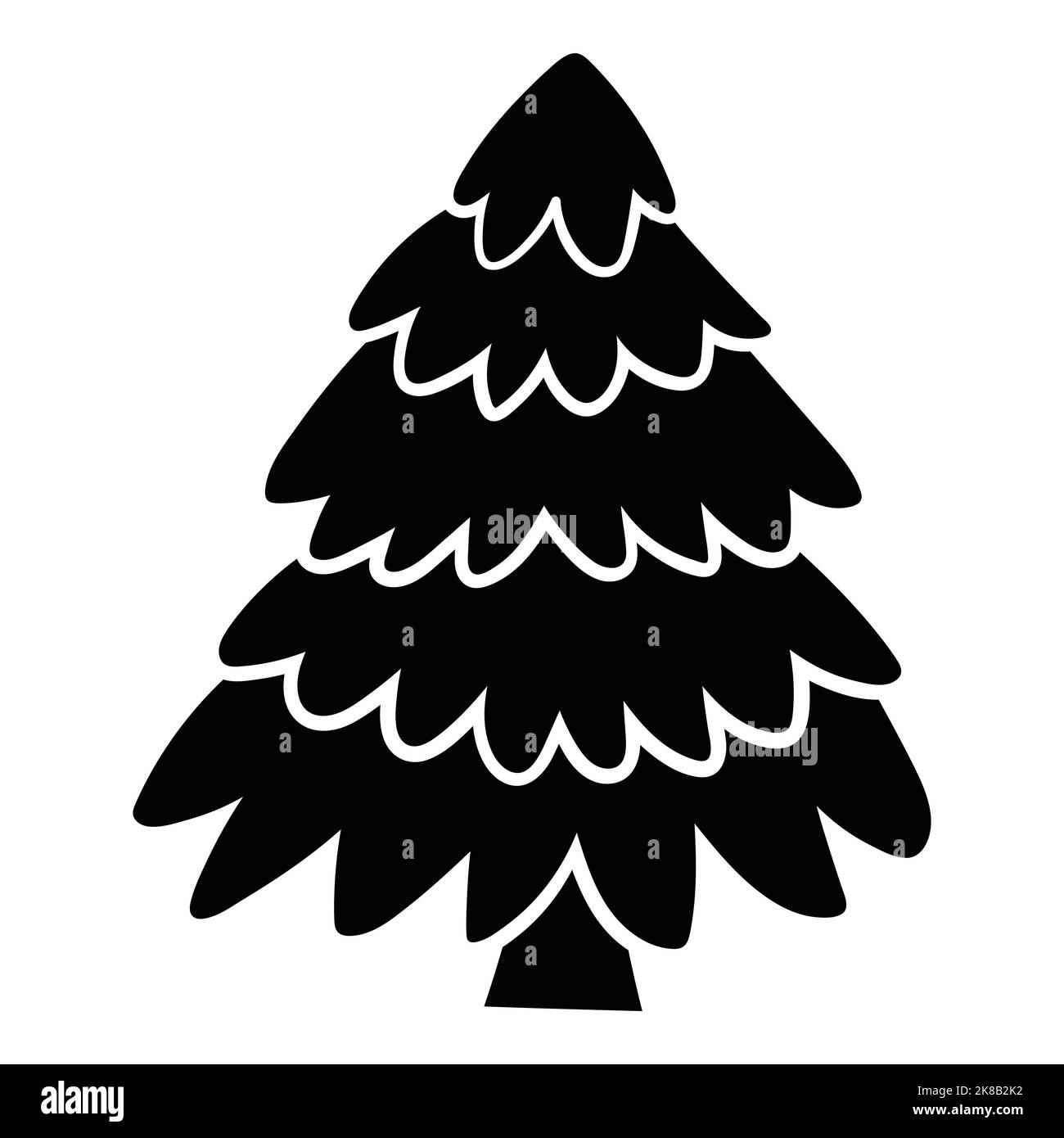 Árboles de navidad decorados Ilustración vectorial Ilustración del Vector