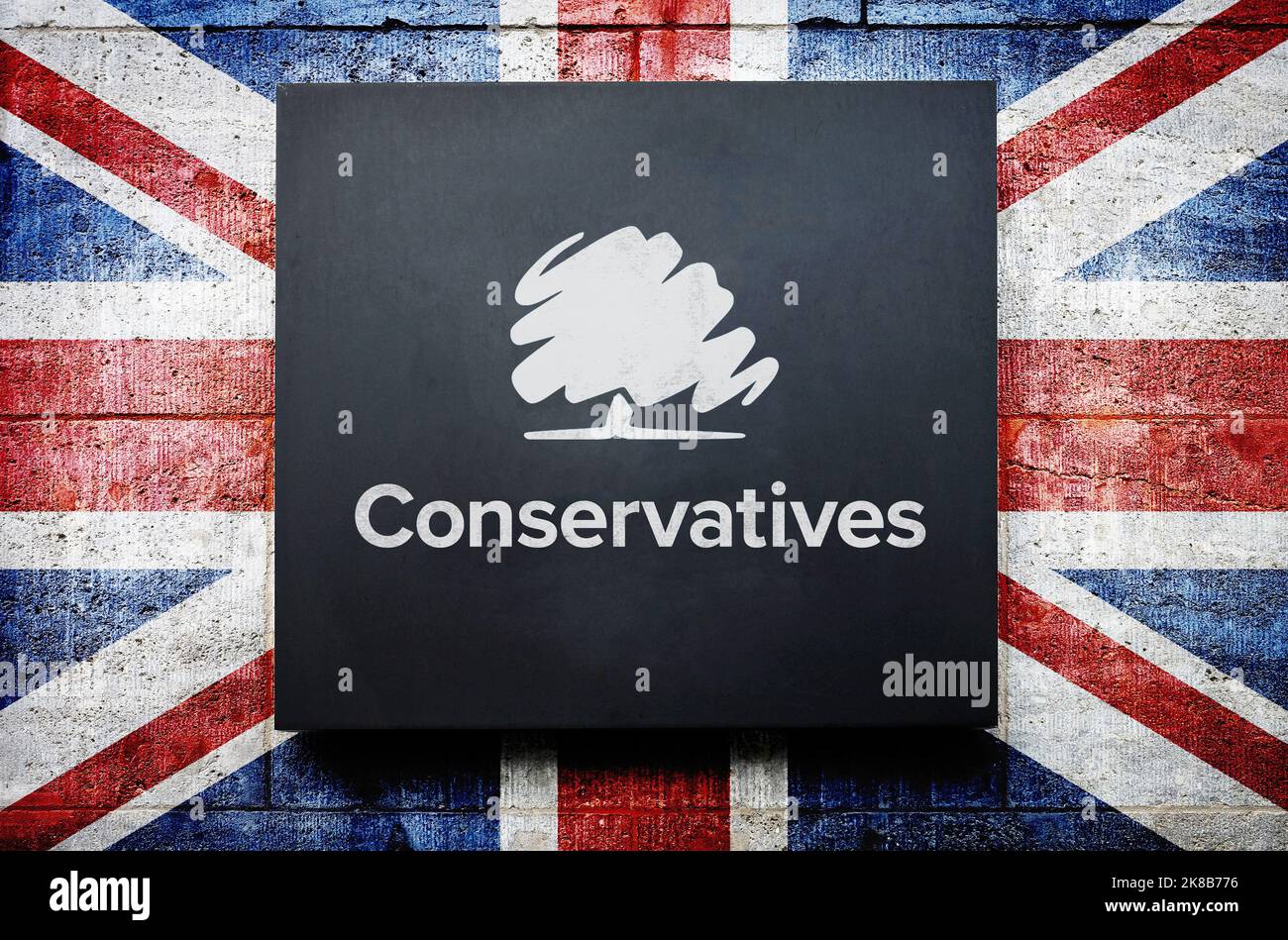 Partido Conservador en el Reino Unido Foto de stock