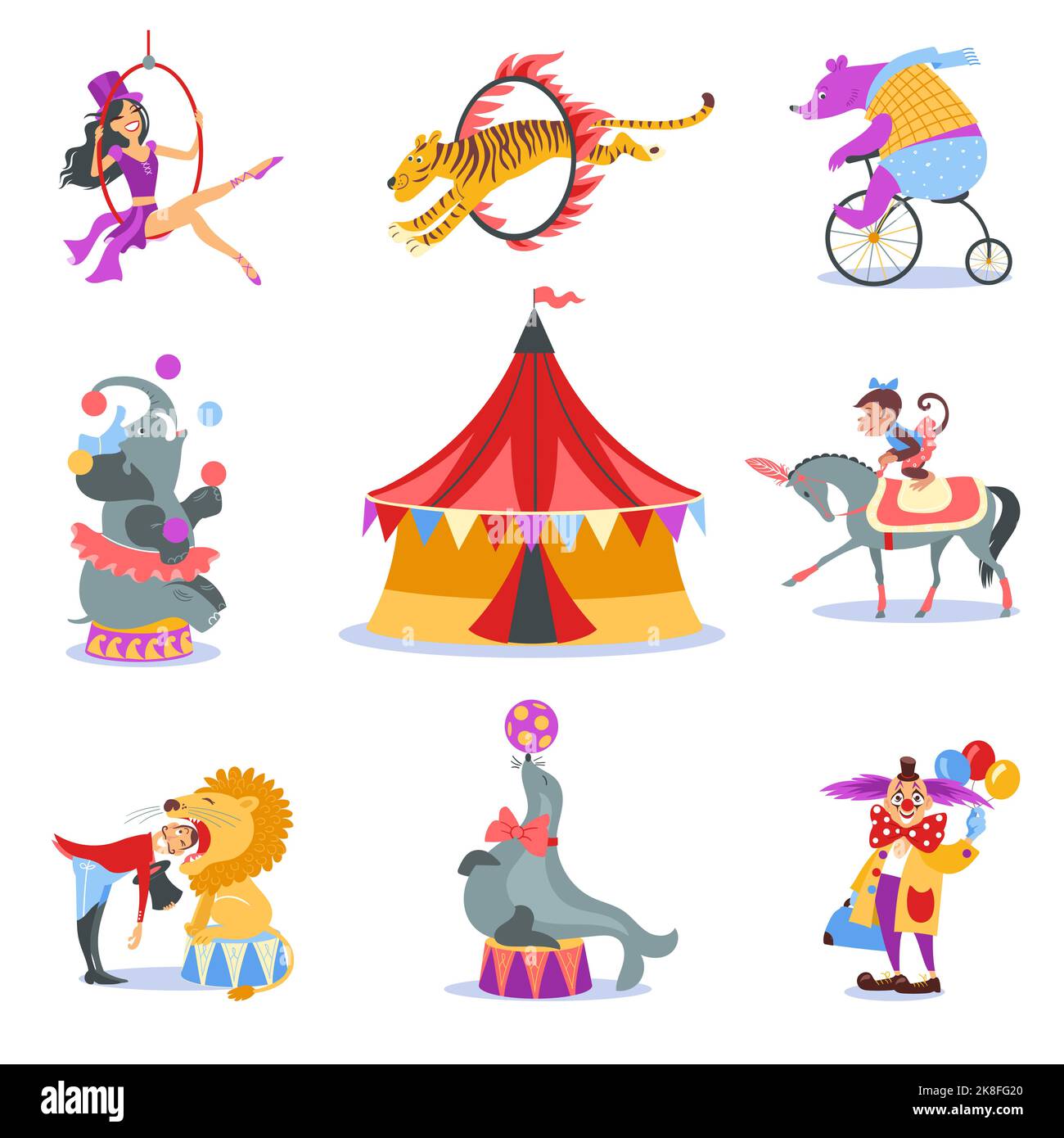 Animales de circo de dibujos animados fotografías e imágenes de alta  resolución - Alamy