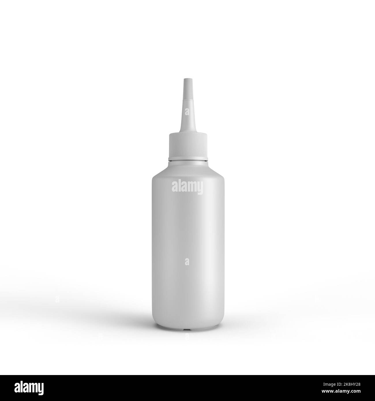 3D botella de plástico blanco para Mockup Foto de stock