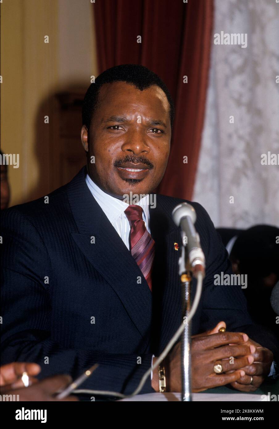 Oslo 19870520 denis sassou nguesso fotografías e imágenes de alta
