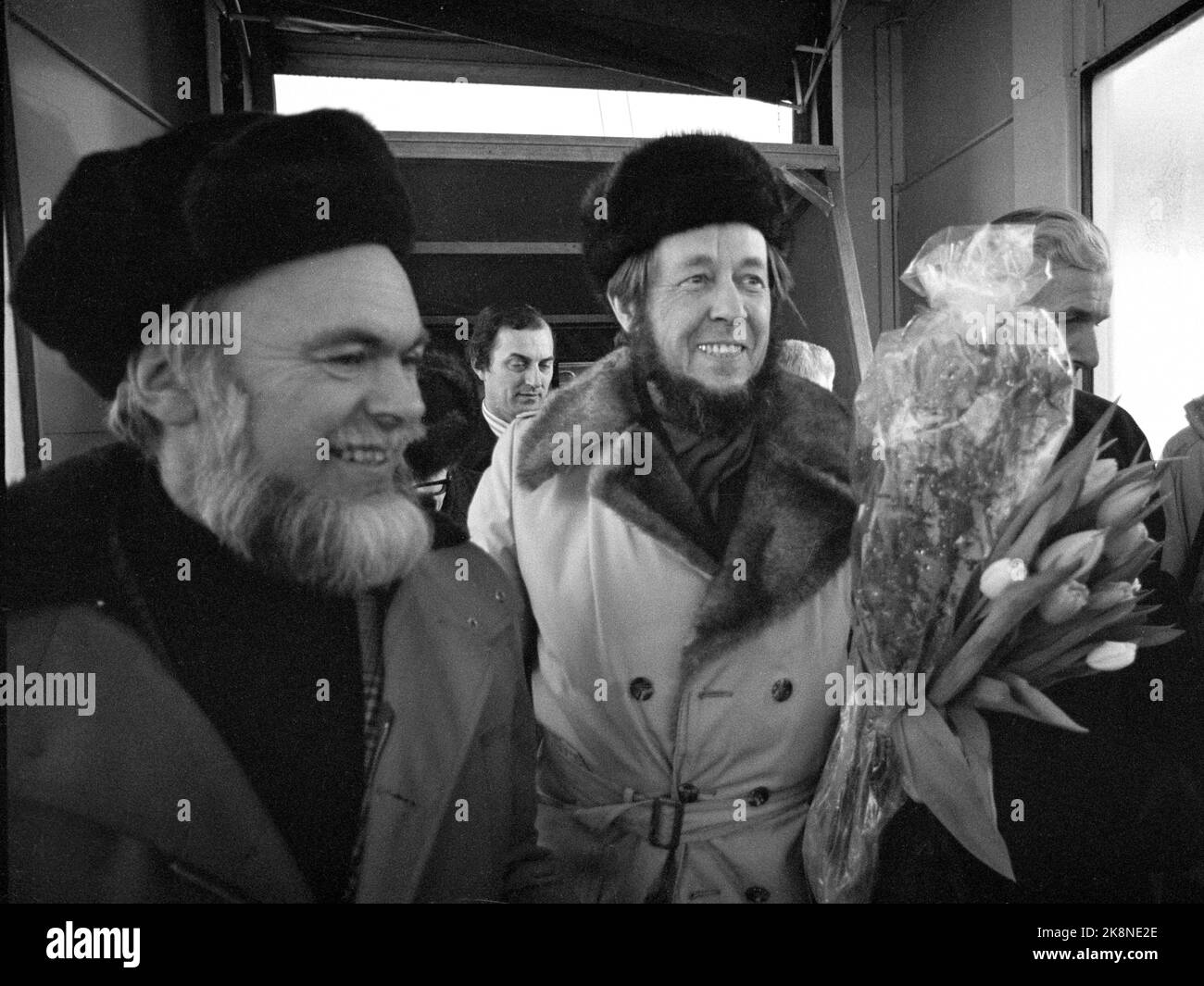 Oslo 19740223. El autor soviético Aleksandr Soljenitsyn habla sobre la