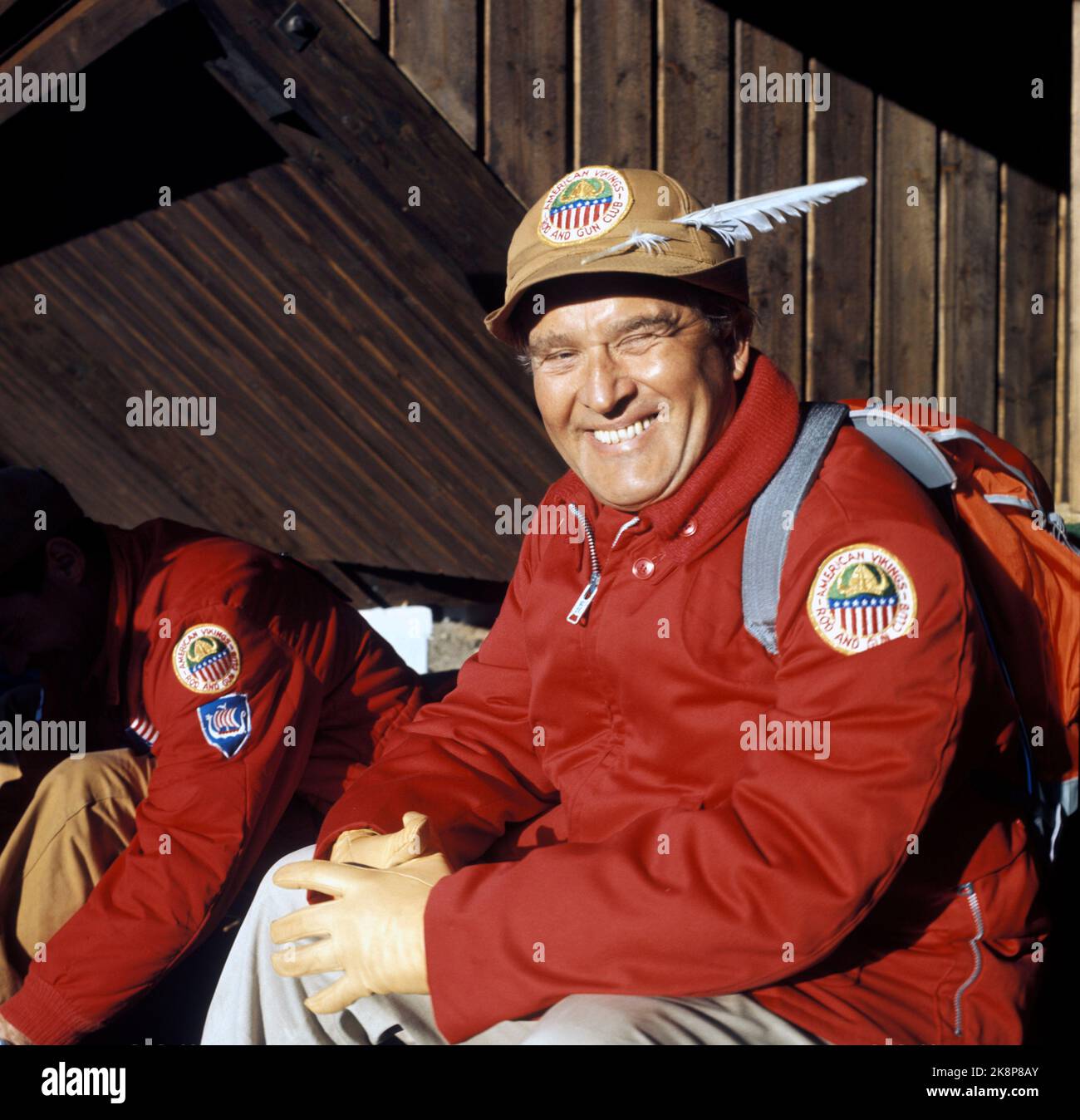 Flesberg, Numedal 19700920. El científico Wernher von Braun está cazando renos en Hardangervidda. El científico y físico alemán von Braun desarrolló durante la Segunda Guerra Mundial un cohete conocido como V-2. Se rindió a los estadounidenses y se convirtió en ciudadano estadounidense. Dirigió el desarrollo de vehículos portadores y armas de media distancia en el Ejército de los Estados Unidos, y fue jefe de la organización espacial de planificación de la NASA. Foto Erik Thorberg / NTB / NTB Foto de stock