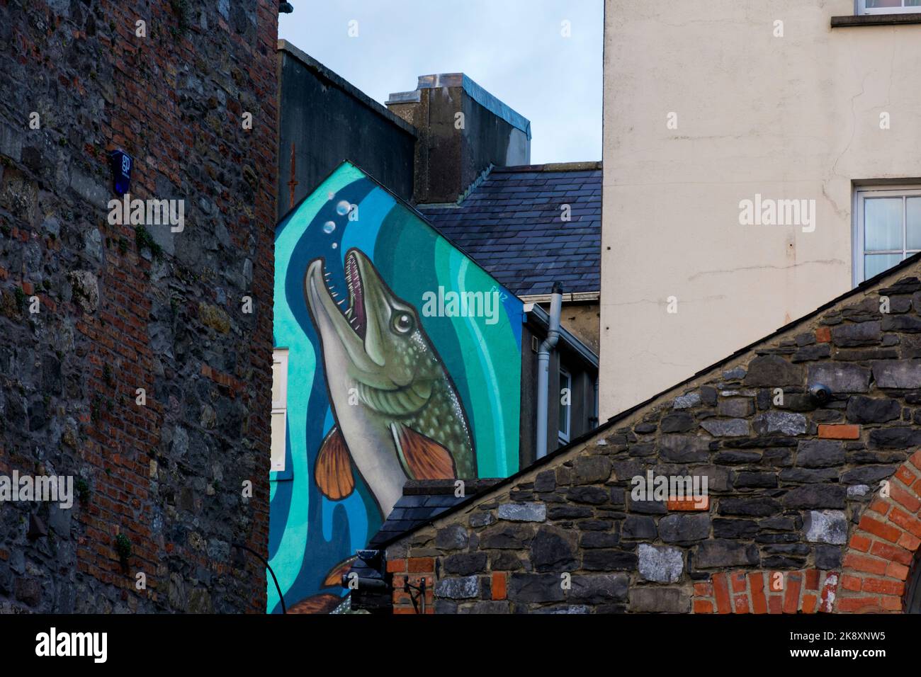 Enniskillen es la ciudad más grande del Condado de Fermanagh, Irlanda del Norte. Se encuentra en el centro del condado, entre las secciones superior e inferior de Loug Foto de stock