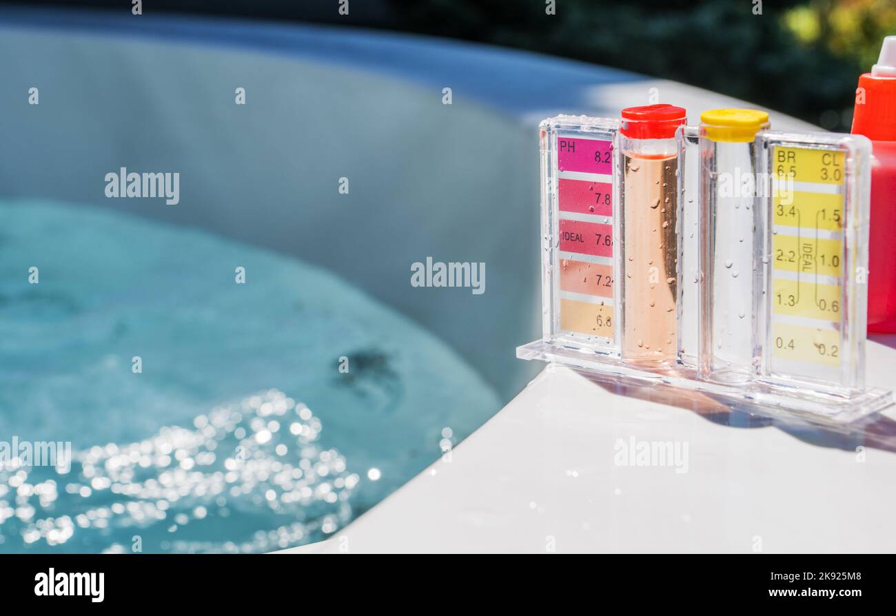 Kit de prueba compacto con escala de color para nivel de pH, cloro y