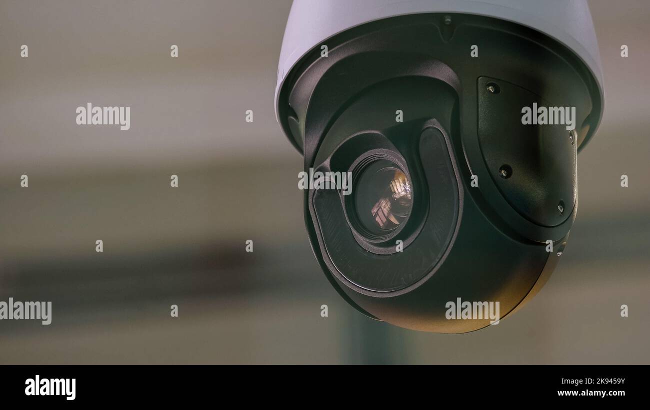 Cámara de seguridad y vídeo urbano primer plano del concepto de